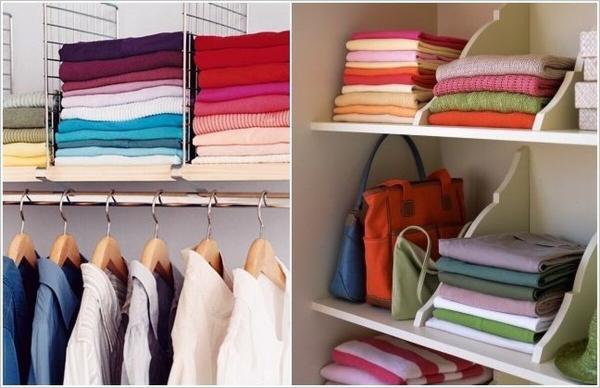 ترفند های جالب برای مرتب کردن لباس ها